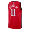 Maillot Basket Homme Miami Heat Jaime Jaquez JR 2024-25 Nike City Edition Rouge Swingman